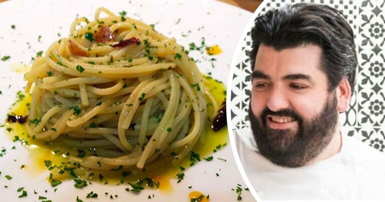 Spaghetti aglio, olio e crema di cavolfiore. La super-ricetta dello chef Cannavacciuolo